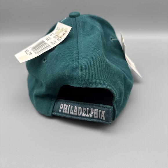Vintage 90s Philadelphia Eagles NFL Game Day Strap Hat NWT Green - Picture 3 of 7